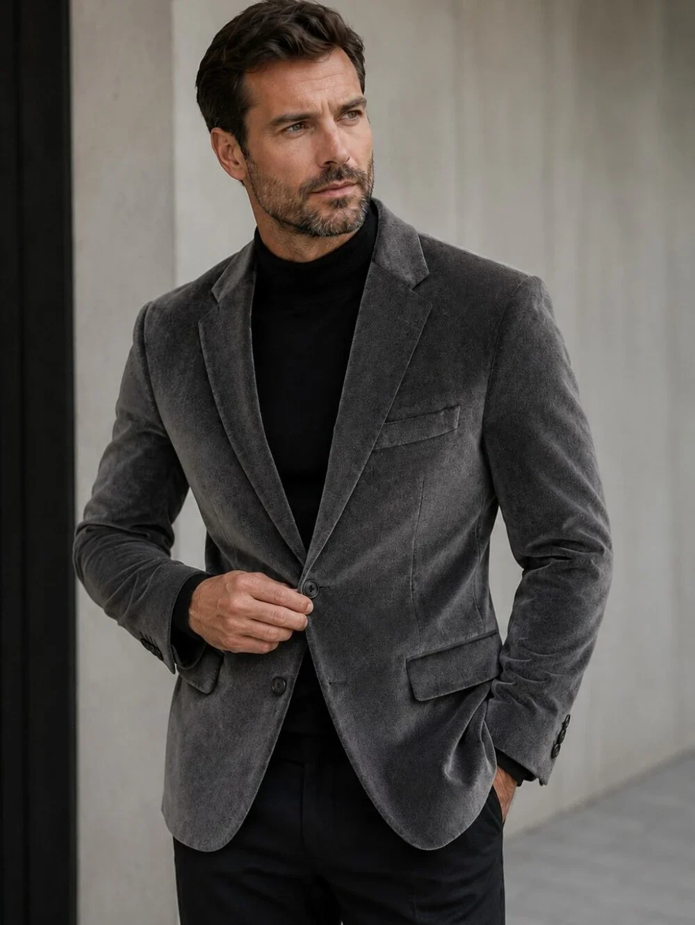 NWT Joseph Abboud Gray Velvet Blazer Sport Coat Men’s 42R $695